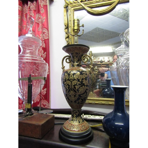 1159 - Gilt Decorated Urn Motif Table Lamp Approximately 18 Inches High