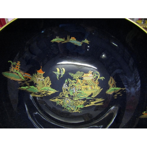 1173 - Carltonware Powder Blue Decorated Pagoda Bowl with Gilded Decoration Approximately 11 Inches Diamete... 