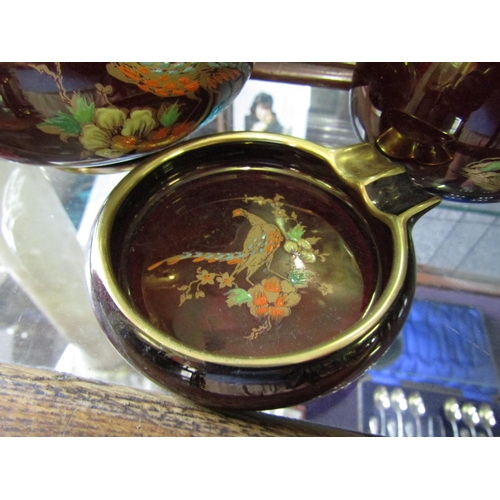 1174 - Three Pieces of Carltonware Gilt and Lustre Decorated Ashtray, Lighter and Bowl