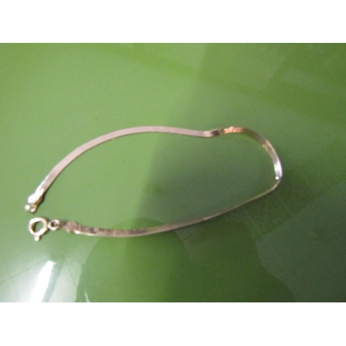 1179 - Ladies 9 Carat Yellow Gold Flat Link Bracelet