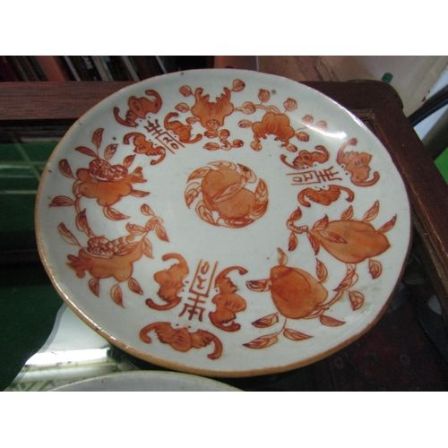 1191 - Three Chinese Dishes Largest Approximately 6 Inches Diameter and Imari Bowl Approximately 6 Inches D... 