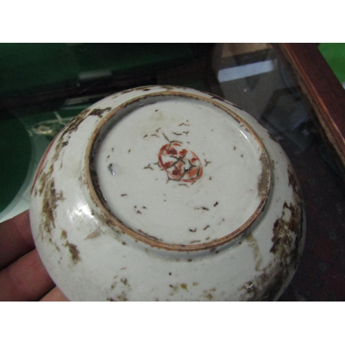 1191 - Three Chinese Dishes Largest Approximately 6 Inches Diameter and Imari Bowl Approximately 6 Inches D... 