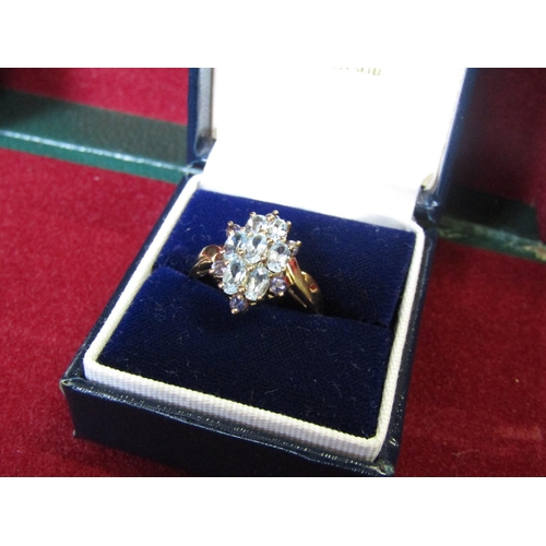 121 - Topaz Cluster Set Ladies 9 Carat Gold Ring