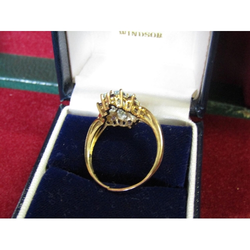 121 - Topaz Cluster Set Ladies 9 Carat Gold Ring