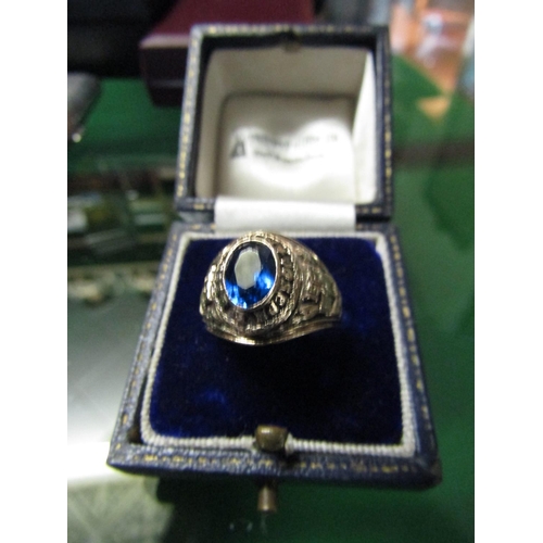 1210 - 10 Carat Gold College Ring Dated 1965 Ring Size L