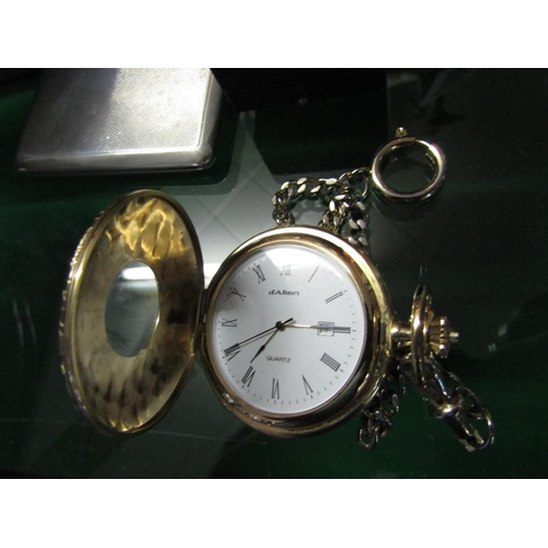 1211 - Dalton Pocket Watch with Chain Engraved Decoration