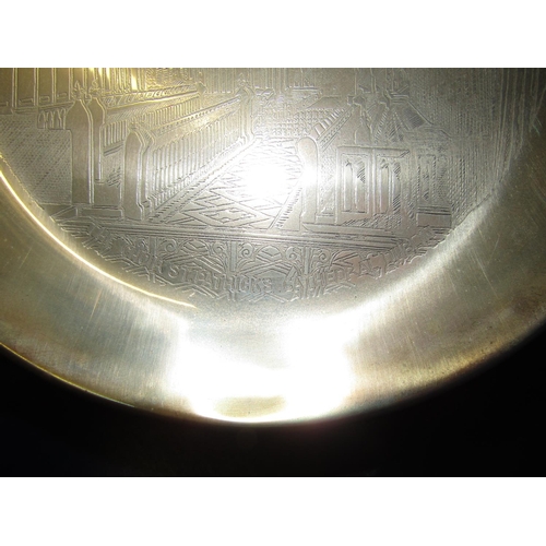 1239 - St Patricks Cathedral Commemorative Solid Silver Salver with Engraved Decoration Approximately 11 In... 