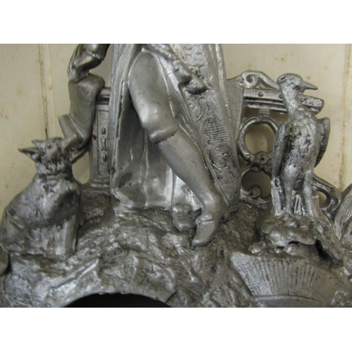 1278 - Victorian Sculpture Silver Gilt Decorated Approximately 11 Inches High