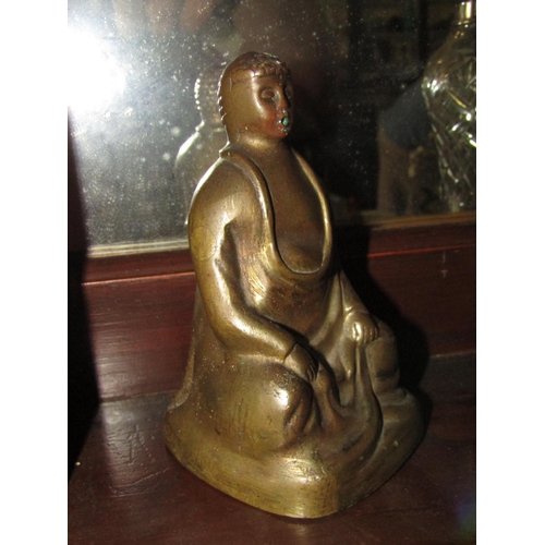 1287 - Bronze Sculpture Seated Figure Approximately 5 Inches High