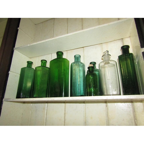 1301 - Four Shelves of Various Items including Chemist Bottles Porcelain