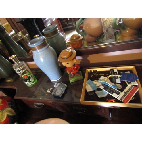 1334 - Collection of Various Items Including Vintage Figure of Canadian Mountie and Vase Quantity As Photog... 