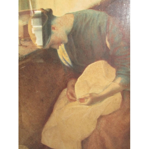 1341 - Sleeping Seamstress Watercolour Approximately 38 Inches High x 36 Inches Wide Signed Indistinctly Lo... 