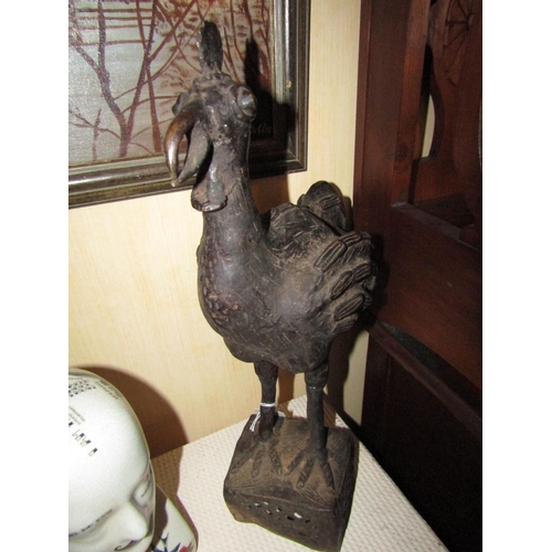 1395 - Bronze Sculpture of Cockerel Approximately 18 Inches High