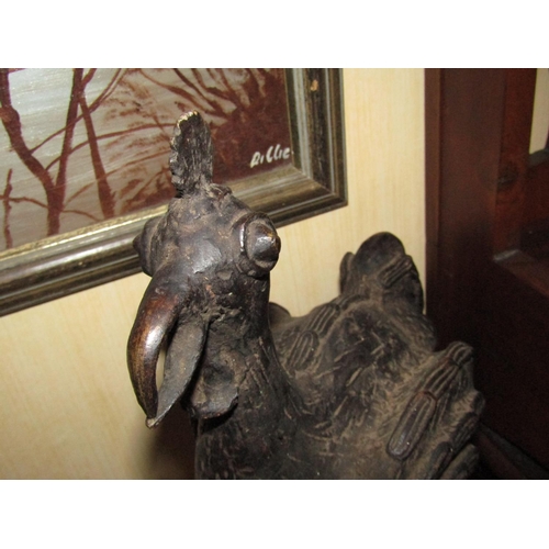 1395 - Bronze Sculpture of Cockerel Approximately 18 Inches High