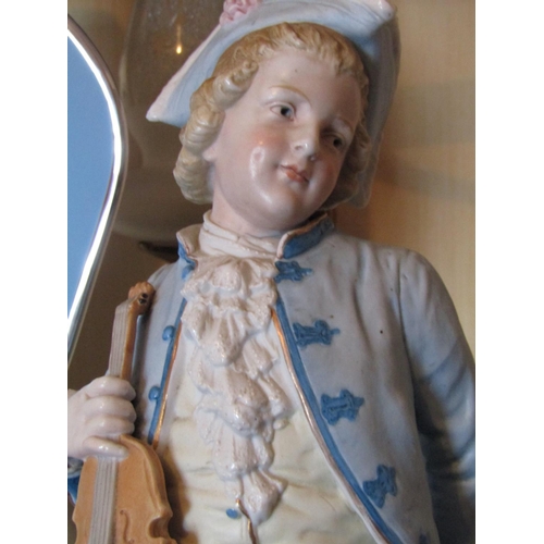 1421 - Fine Porcelain Figure A Musician Approximately 16 Inches High