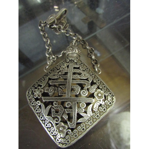 145 - Persian Sensor with Chain Solid Silver