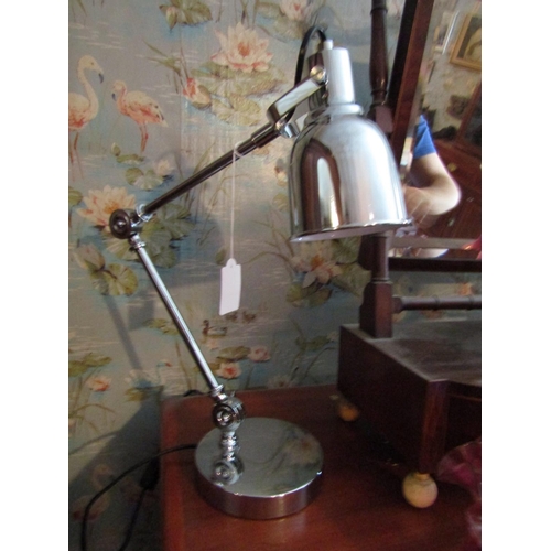 1459 - Chrome Plated Angle Poised Lamp Electrified Working Order Good Condition