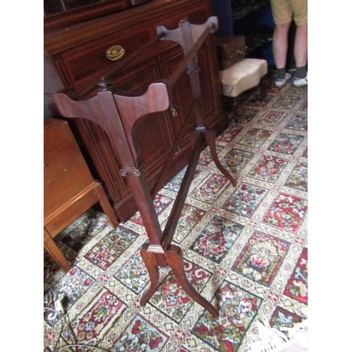 1485 - Victorian Mahogany Towel Rail Approximately 37 Inches High x 32 Inches Wide