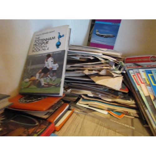 1496 - Shelf of Various Books and Magazines Some of Aviation Interest