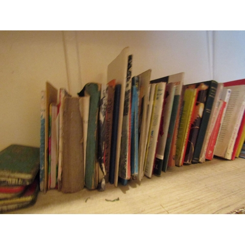 1496 - Shelf of Various Books and Magazines Some of Aviation Interest