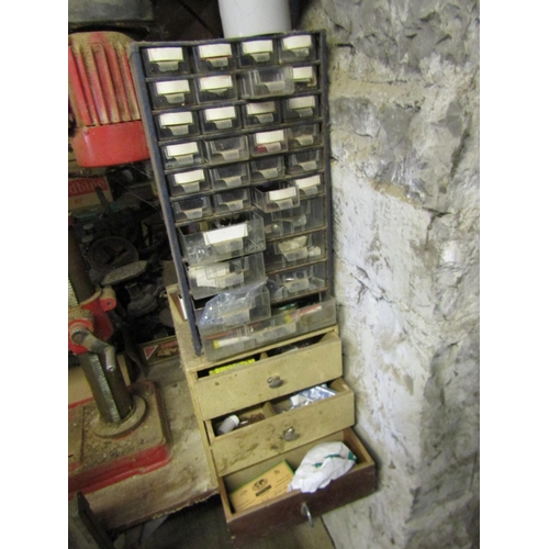 1498 - Various Screws Fittings etc contained within Shelving Quantity As Photographed