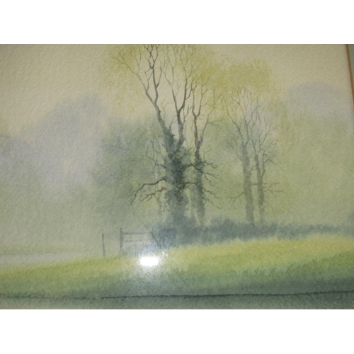 1499 - Irish School River Scene Morning Dew Watercolour Approximately 14 Inches High x 22 Inches Wide Signe... 