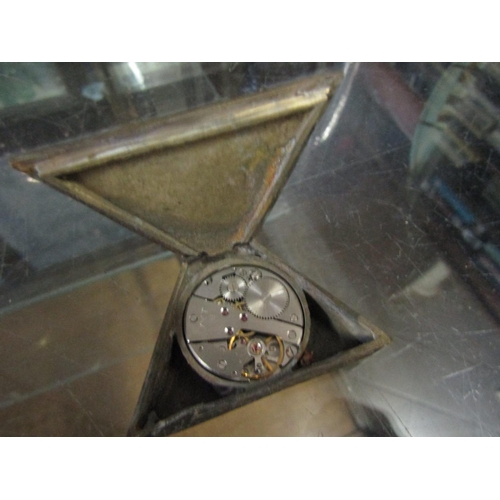 150 - Triangular Form Masonic Interest Pocket Watch with Various Emblems to Dial