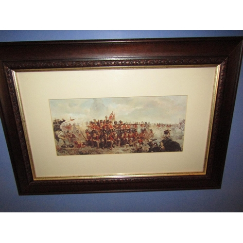 1510 - Military Scene Lithograph contained within Original Frame Approximately 8 Inches High x 15 Inches Wi... 