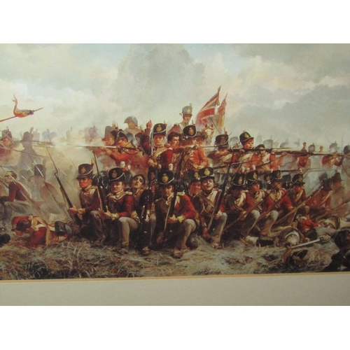 1510 - Military Scene Lithograph contained within Original Frame Approximately 8 Inches High x 15 Inches Wi... 