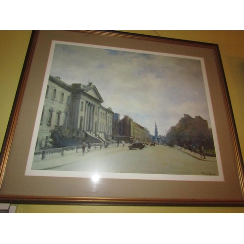 1512 - Thomas Ryan Fine Art Collectors Print Dublin Scene Signed Lower Right Approximately 22 Inches High x... 