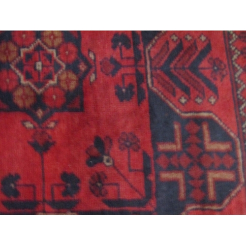 1519 - Persian Pure Wool Rug Dark Burgundy Ground Approximately 4ft 6 Inches Wide x 3ft Wide