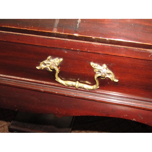 1523 - Antique Mahogany Fall Front Bureau with Fitted Interior above Twin Drawers resting on Original Shape... 