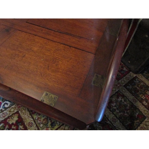 155 - George III Military Tray Mahogany on Folding Stand Approximately 30 Inches Wide