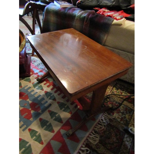 156 - Mahogany Lyre End Coffee Table Rectangular Form Approximately 36 Inches Wide Supports Terminating in... 