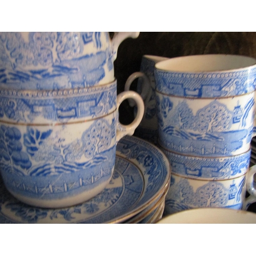 1645 - Willow Pattern Fine Bone China Tea Service Quantity As Photographed