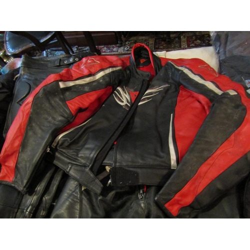 165 - Leather Motorcycle Jacket and Leather Motorcycle Pants