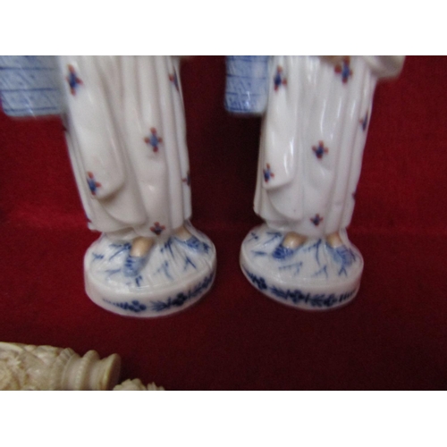 1672 - Pair of Porcelain Figures Each Approximately 10 Inches High