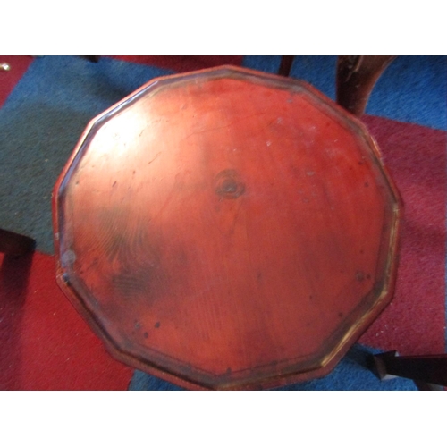 1681 - Unusual Red Ground Low Table of Scallop Dish Top Form Approximately 22 Inches Wide x 12 Inches High