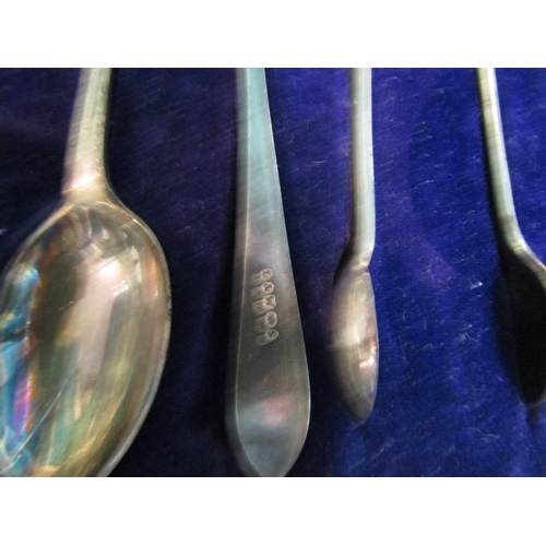 1699 - Set of Six Irish Solid Silver Tea Spoons and Sugar Tongs in Original Presentation Case by Egans of C... 