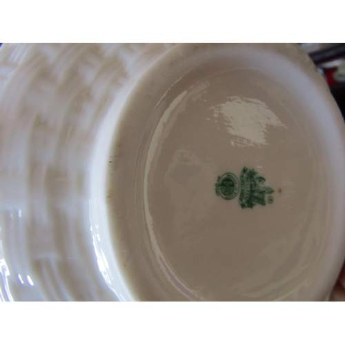 182 - Belleek Shamrock Motif Decorated Teapot of Generous Form Approximately 8 Inches Diameter Green Mark ... 