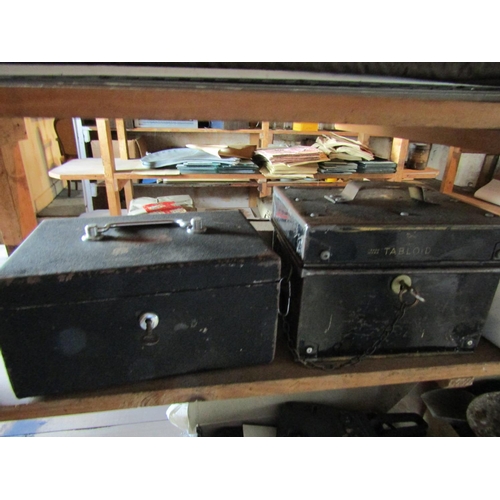 1905 - Two Shelves Various Items including Money Boxes