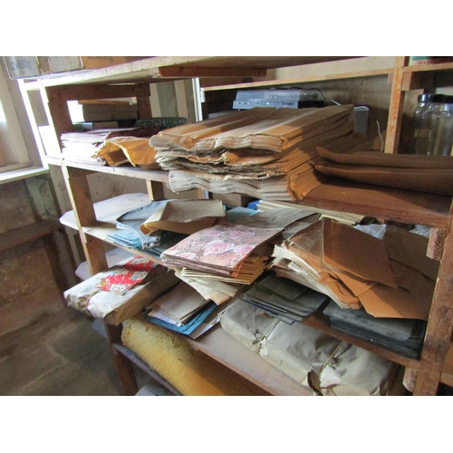 1911 - Three Shelves and Another of Shop Packaging Bags etc