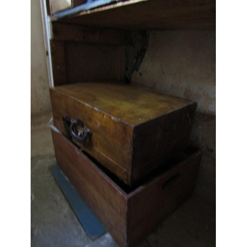 1915 - Old Wooden Travel Case and Another Two Items in Lot