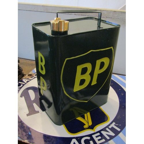 203 - BP Petrol Jerry Can with Solid Brass BP Decorated Screw Cap Approximately 15 Inches High