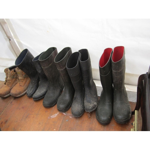 212 - Various Wellingtons and Boots Five Pairs