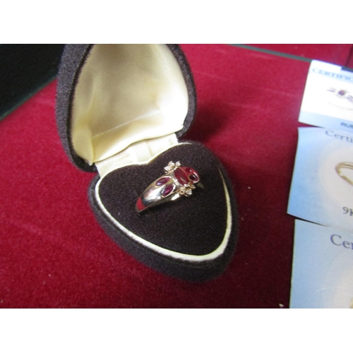 262 - Ladies Ruby Centre Stone Ring Mounted on 9 Carat Gold Ring Size N and a Half