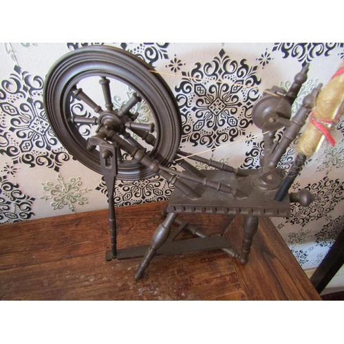 273 - Antique Spinning Wheel Apprentice Piece Good Original Condition