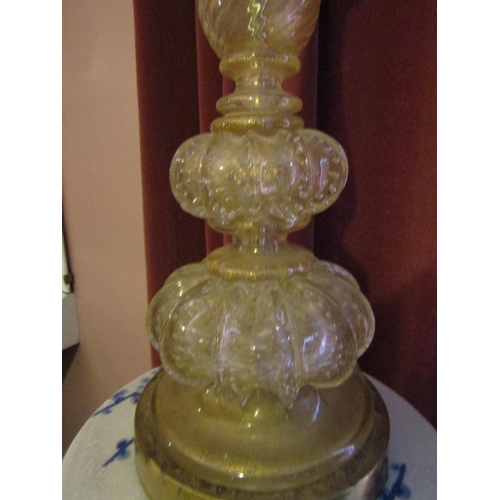 32 - Ormolu Mounted Cut Crystal Table Lamp of Pedestal Form Approximately 23 Inches High