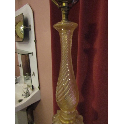 32 - Ormolu Mounted Cut Crystal Table Lamp of Pedestal Form Approximately 23 Inches High