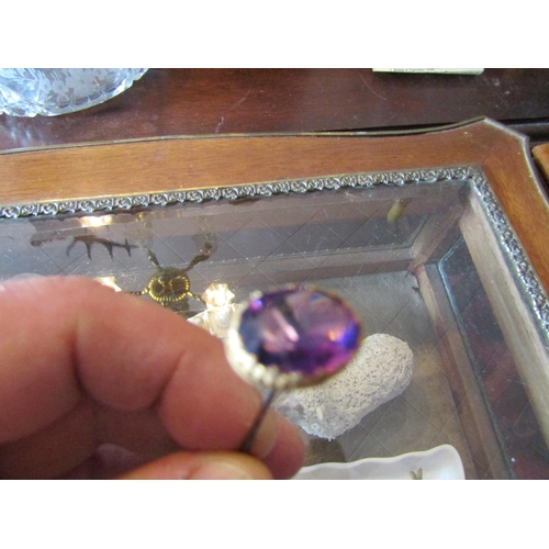 339 - 9 Carat Gold Amethyst Mounted Victorian Hat Pin